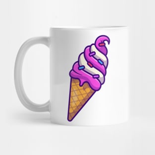 Ice Cream Cartoon Illustration Mug